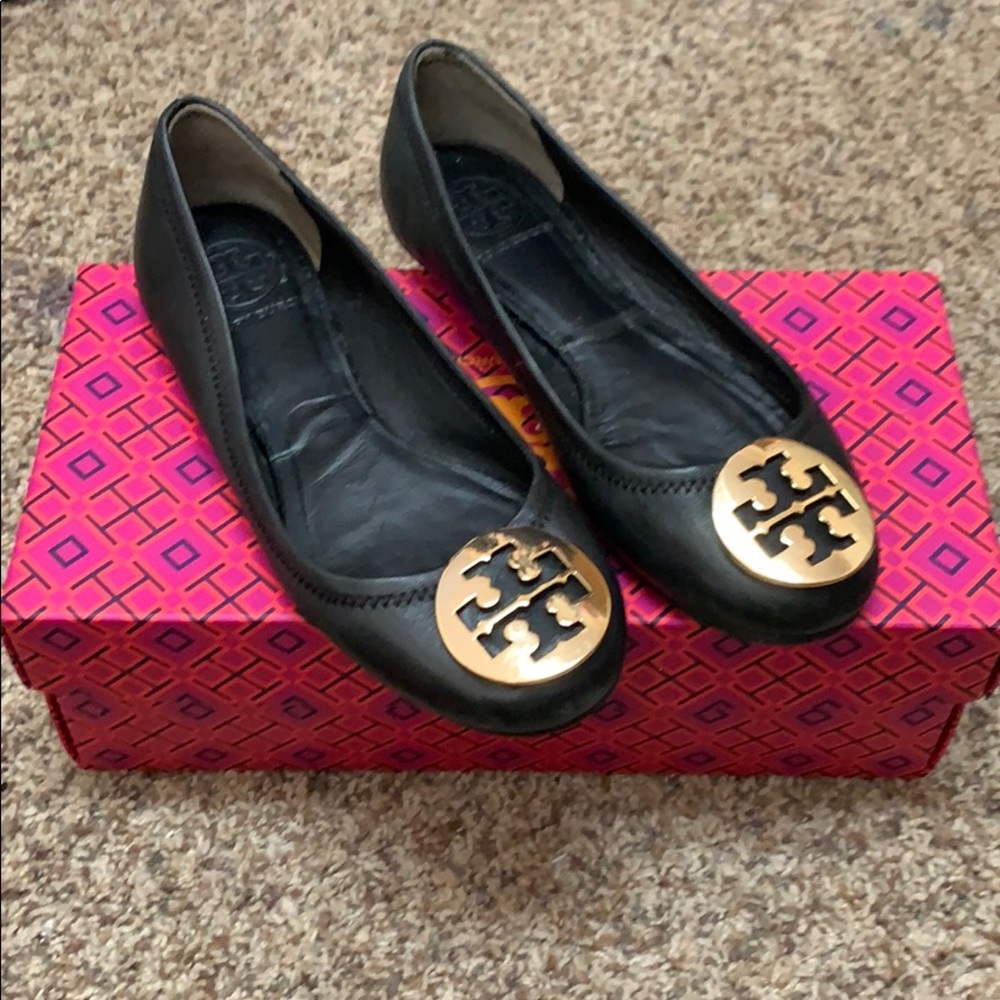 Tory Burch black Reva ballet